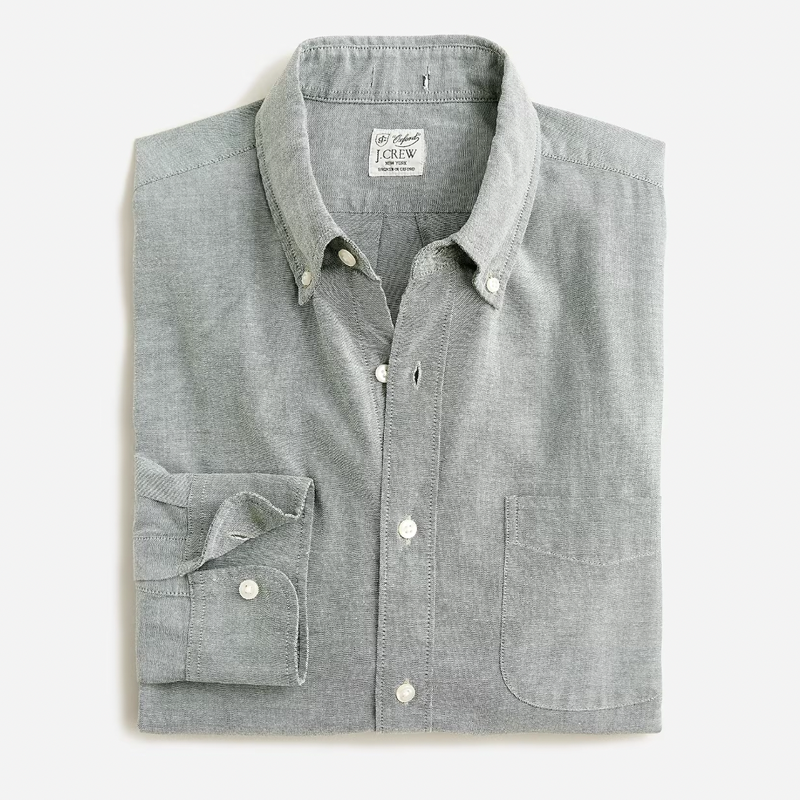 Broken-In Natural Cotton Oxford Shirt