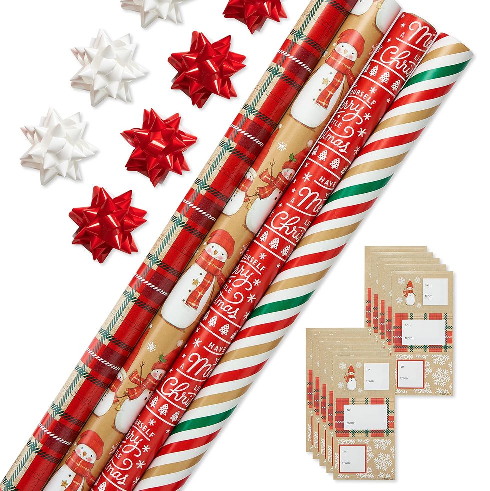 Wrapping Paper Set with Bows and Tags