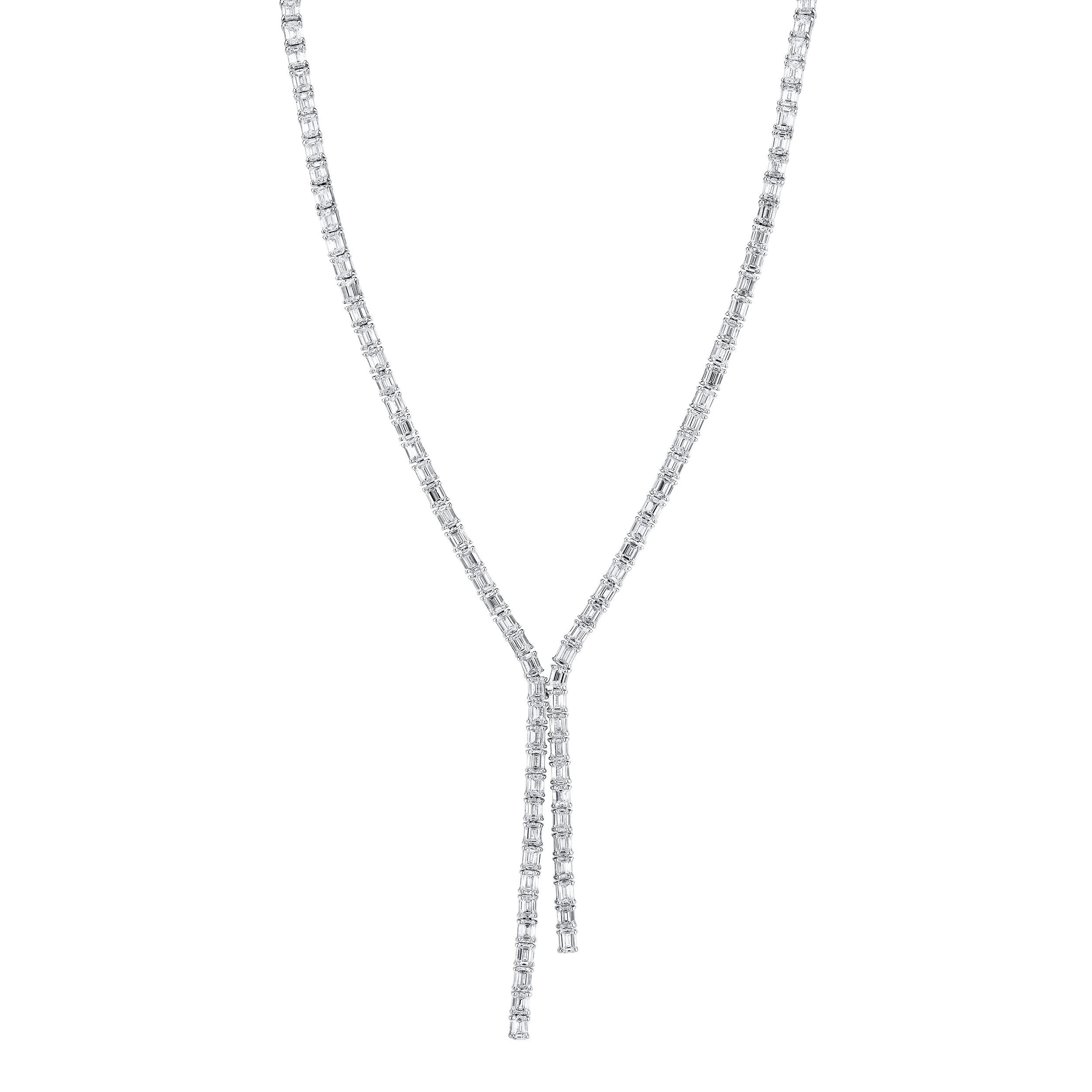 Le Vian Couture Emerald Necklace 3/4 ct tw Diamonds Platinum 18