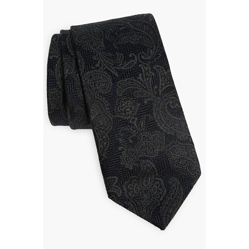 Silk & Virgin Wool Jacquard Tie