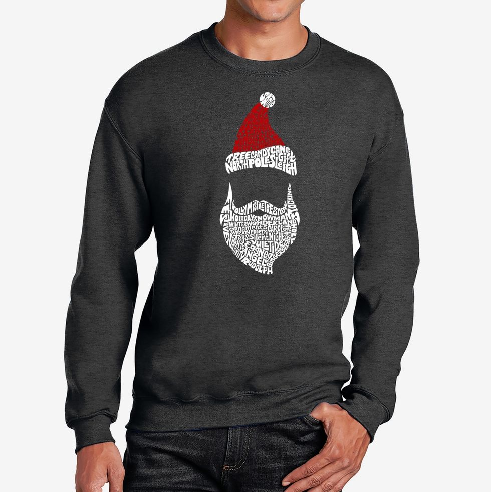 Santa Claus Word Art Crewneck Sweatshirt
