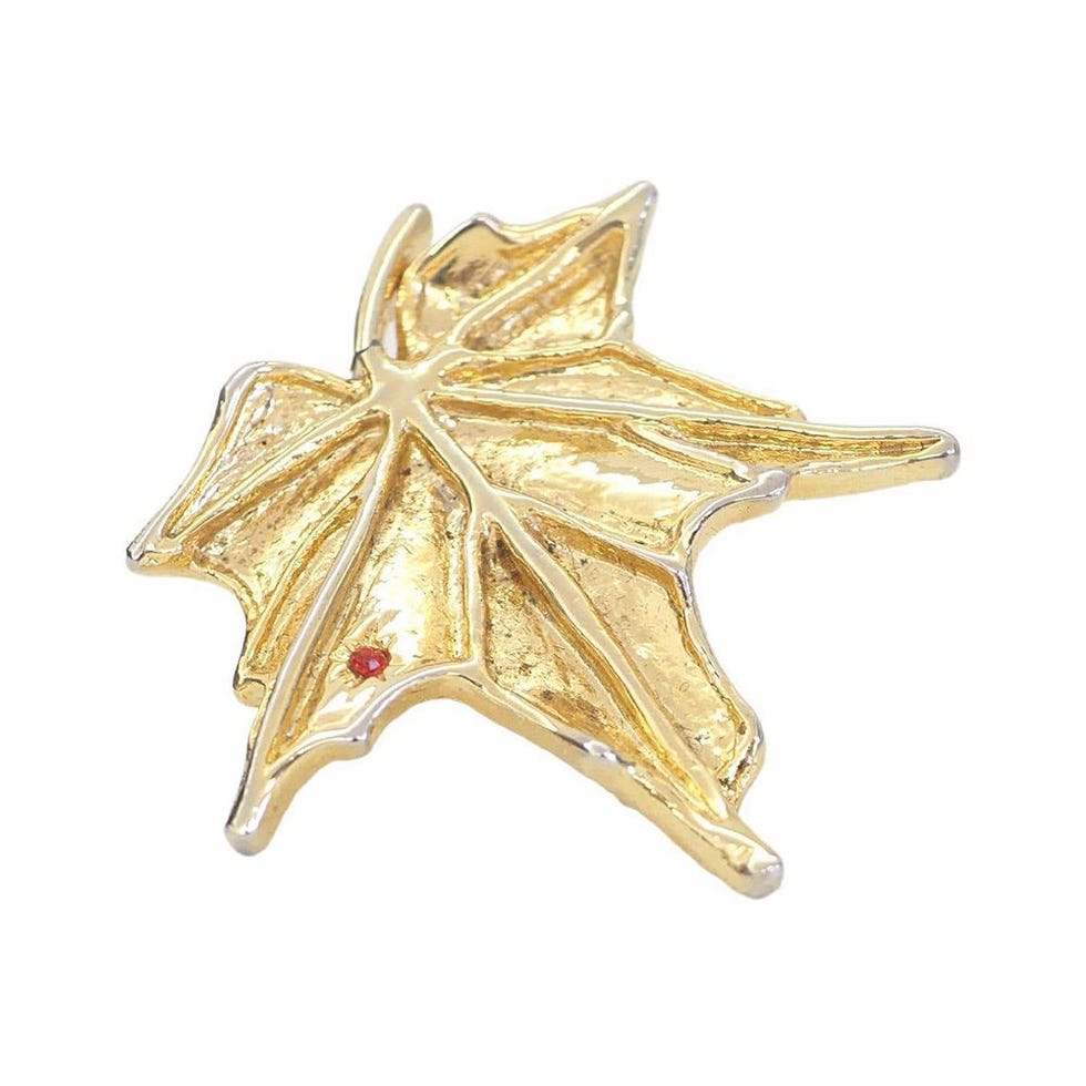 Vintage Gold Tone Leaf Brooch