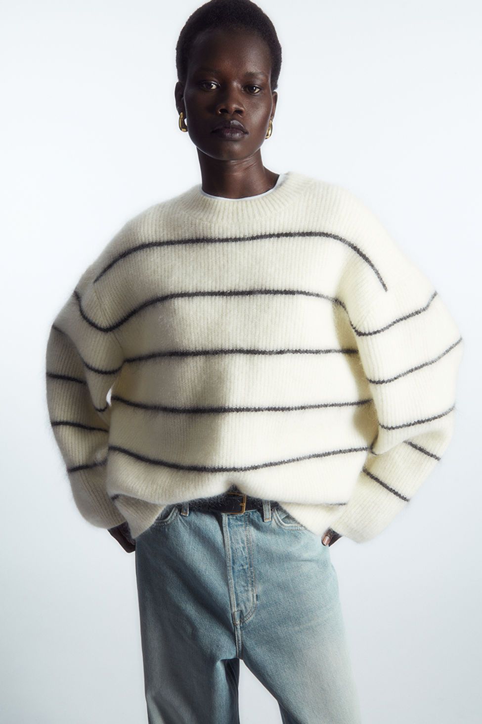 Zara striped outlet sweater