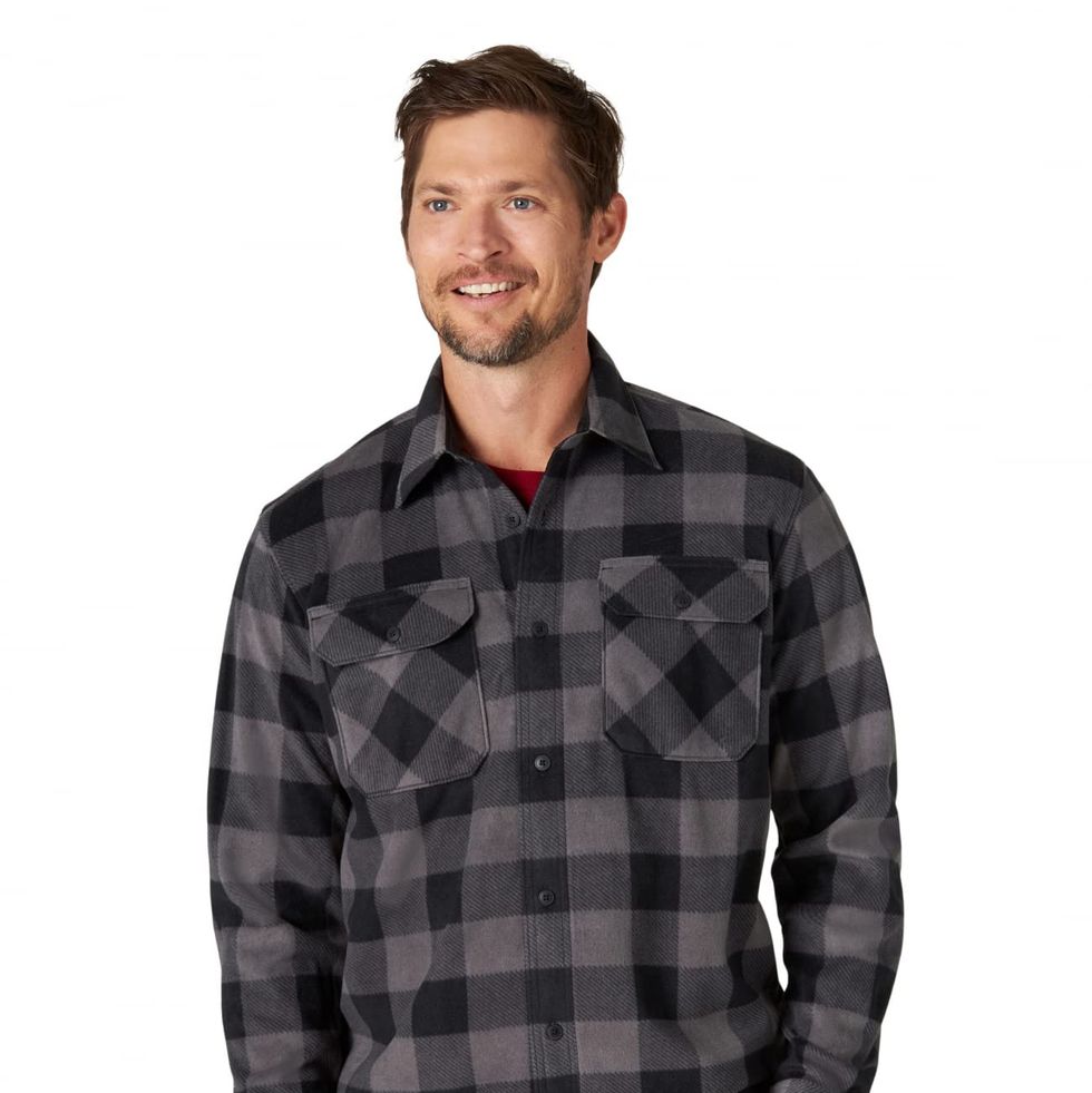   Essentials Men's Long-Sleeve Flannel Shirt (Available in  Big & Tall), Black Red Buffalo Plaid, X-Small : Clothing, Shoes & Jewelry