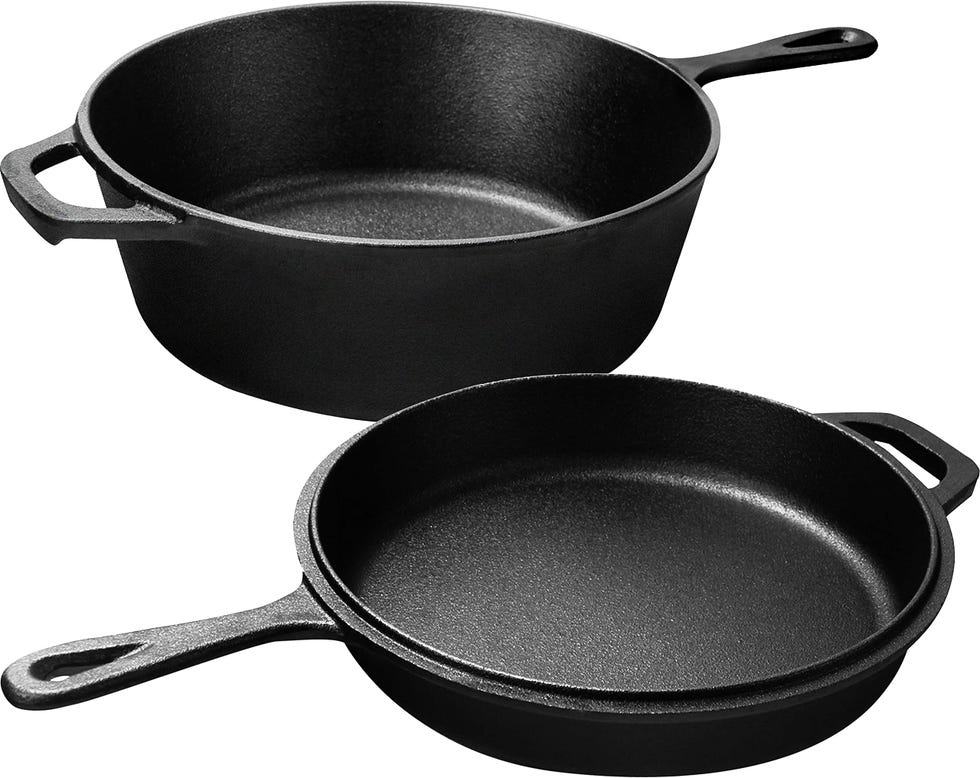 Olla y sartén de hierro fundido