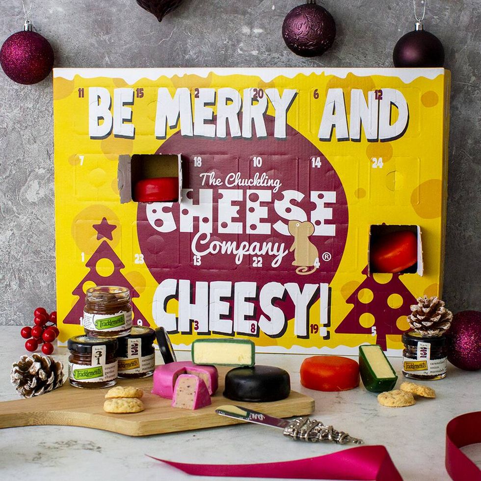 Advent Calendar With Cheese, Chutney, And Biscuits
