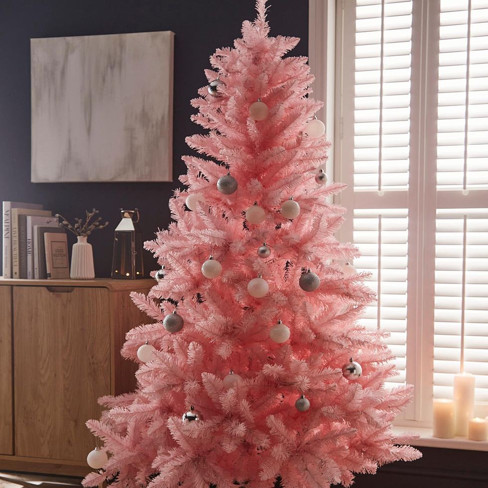JD Williams 7ft Chamonix Pink Christmas Tree