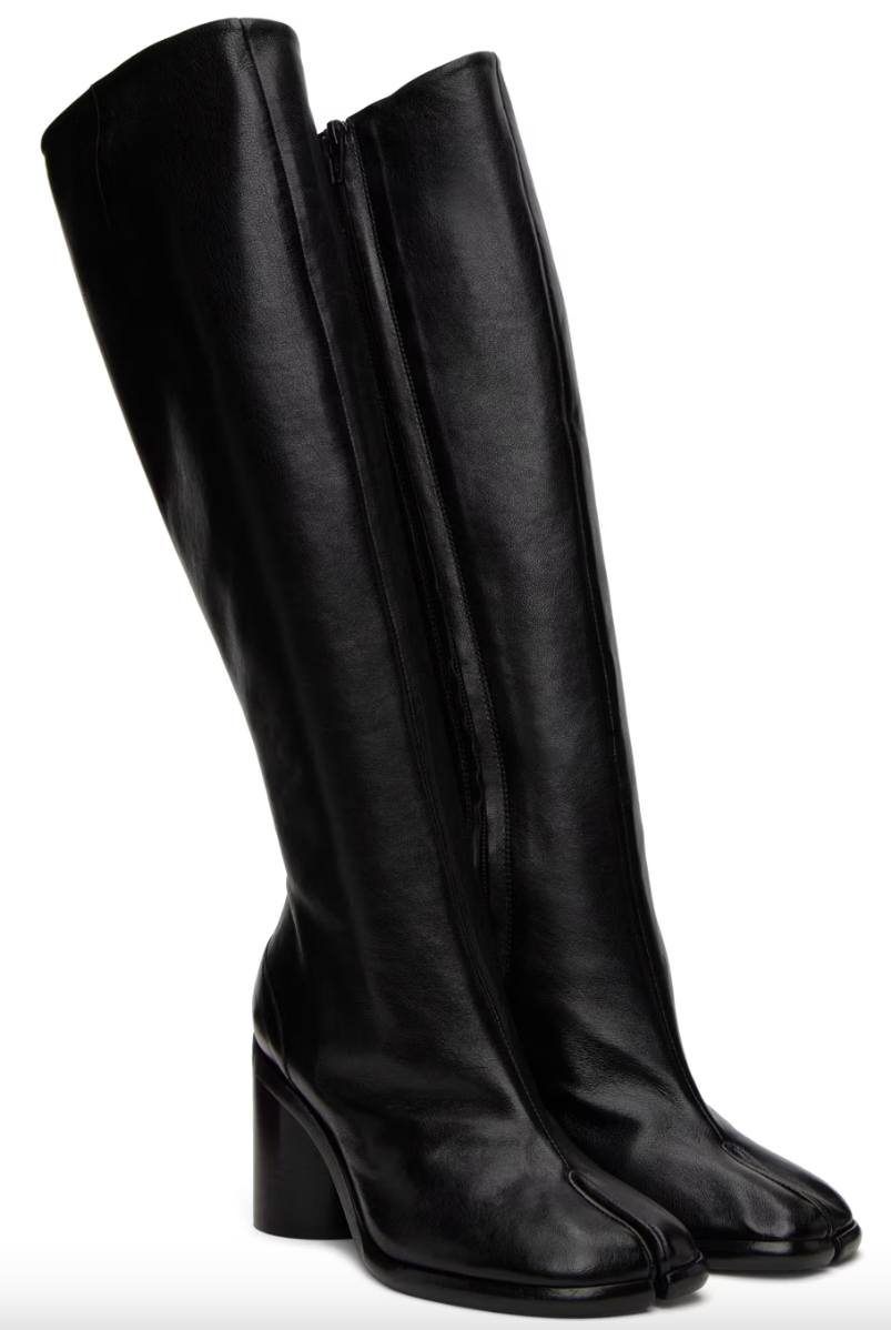 Black Tabi Knee-High Boots