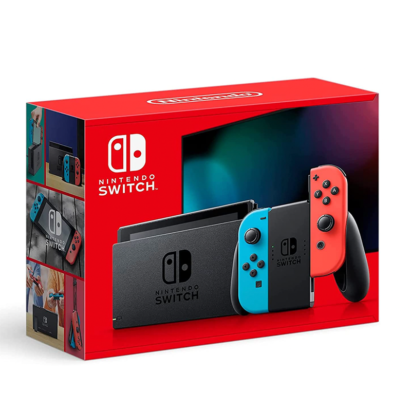 Switch with Neon Blue and Neon Red Joy‑Con