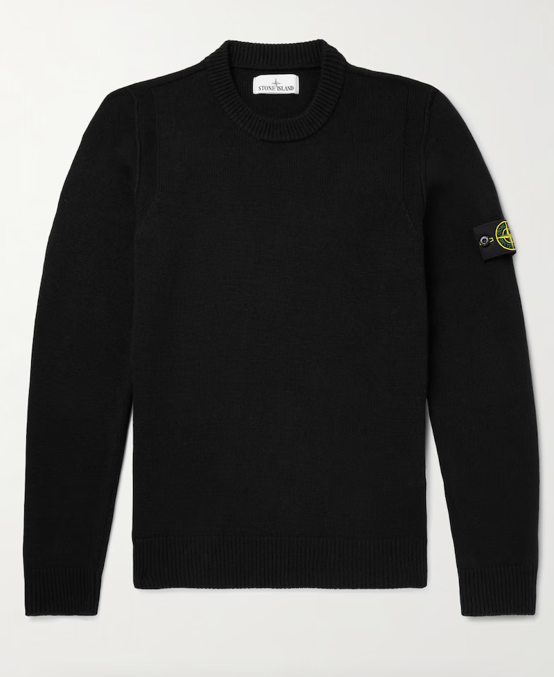 Logo-Appliquéd Wool-Blend Sweater