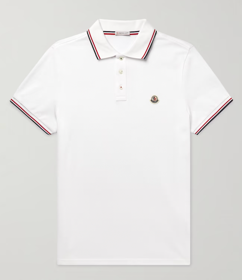 Logo-Appliquéd Striped Cotton-Piqué Polo Shirt