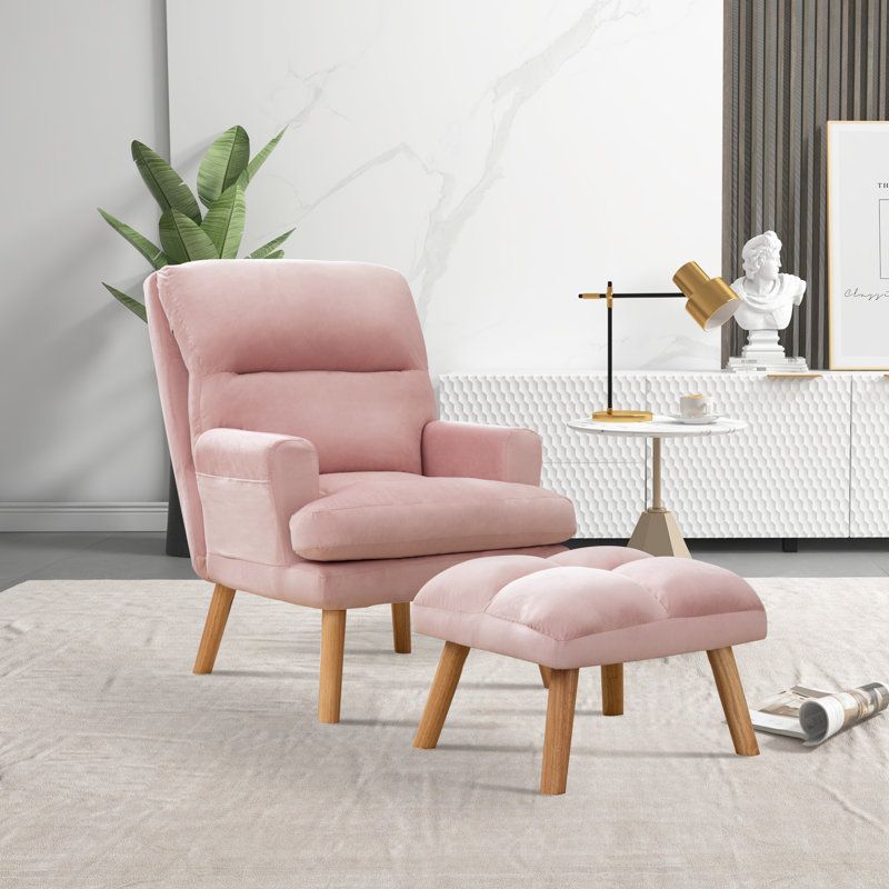 Dark pink accent online chair