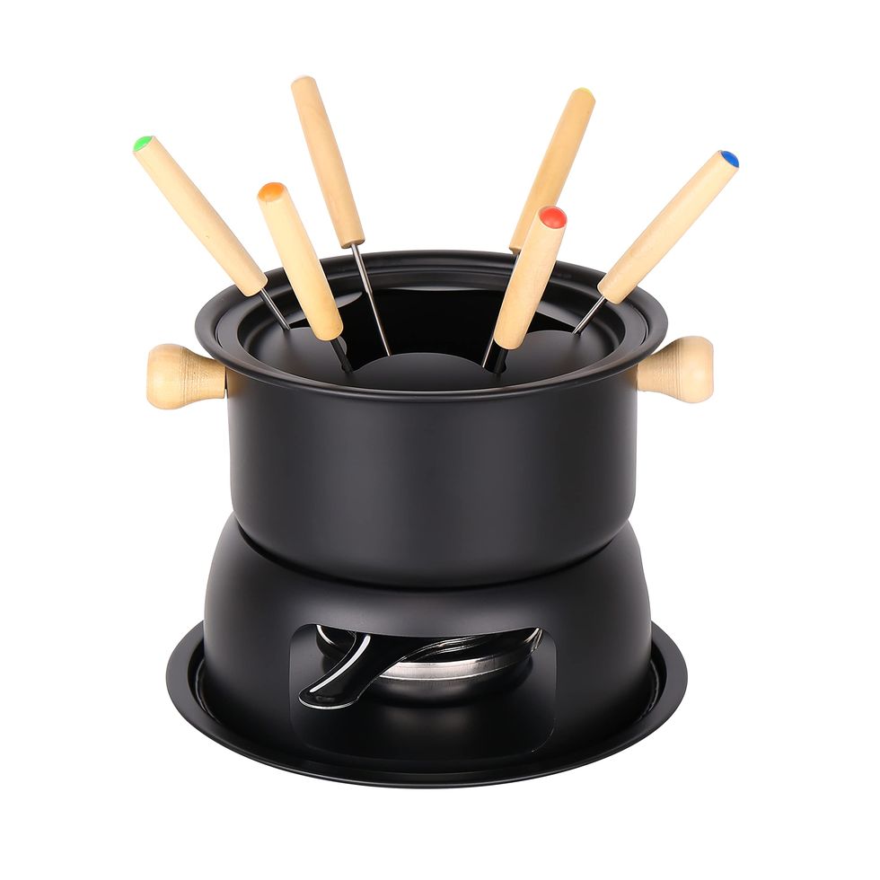 URBN-CHEF 6 Person Chocolate Or Cheese Deluxe Fondue Set