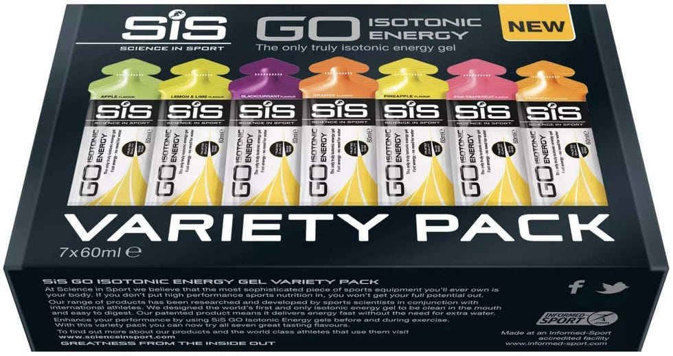 Go Isotonic Gel Energetici gusti misti, 60 ml, Confezione da 7 Pezzi