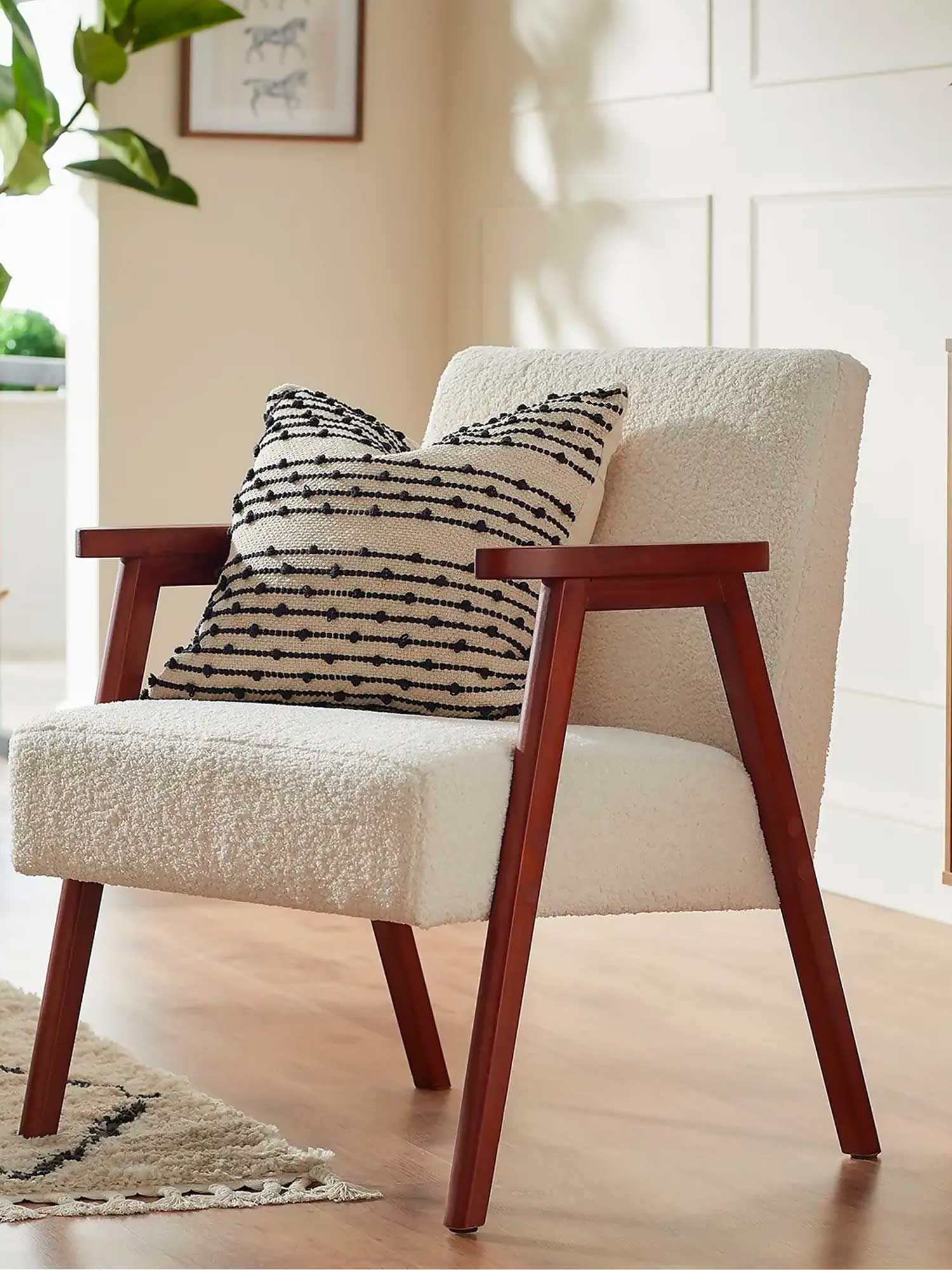 Small deals boucle chair