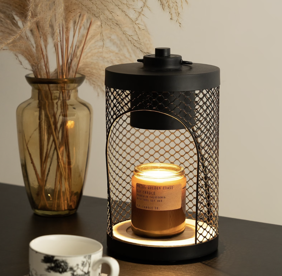 Grey & Rose Gold Ceramic Electric Wax Melter & Candle Warmer