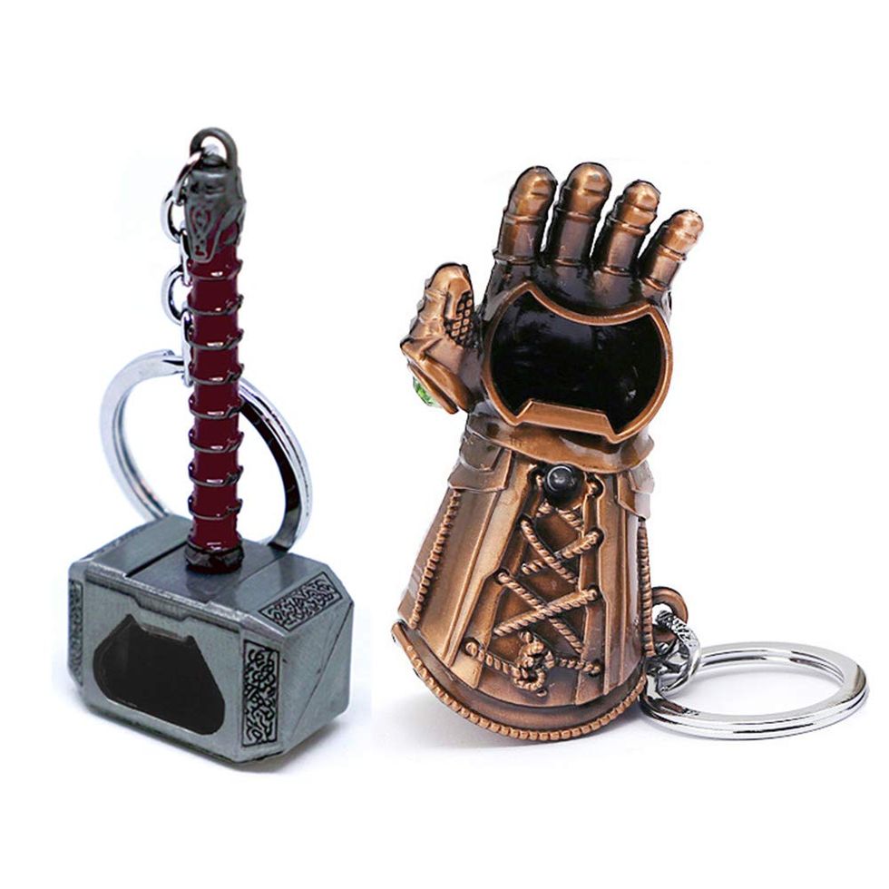 2-Pack Hammer and Glove Keychain Bottle Opener 
