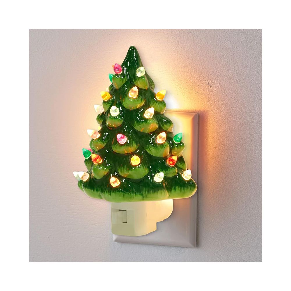 Christmas tree night online light plug in