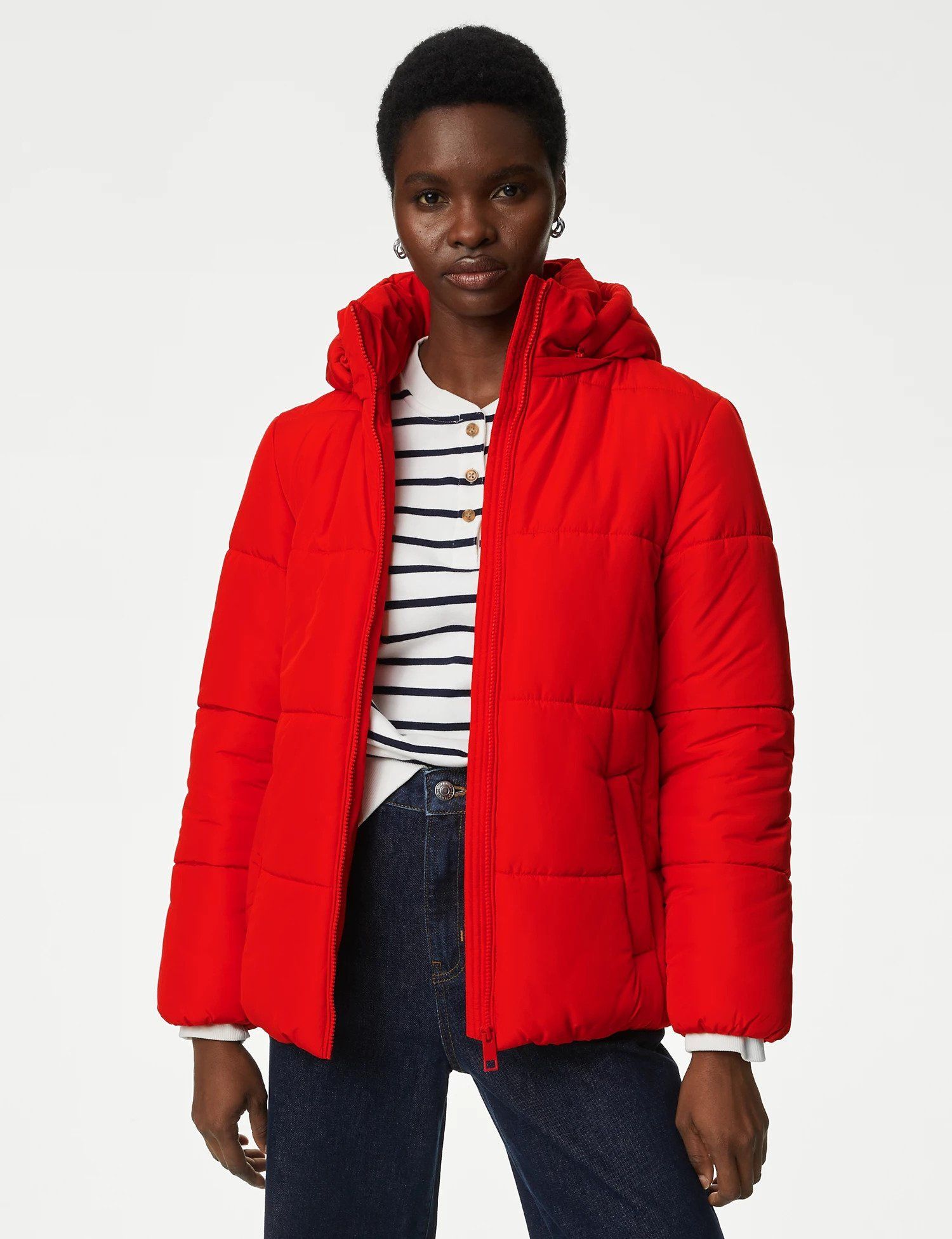 Puffy jacket outlet red