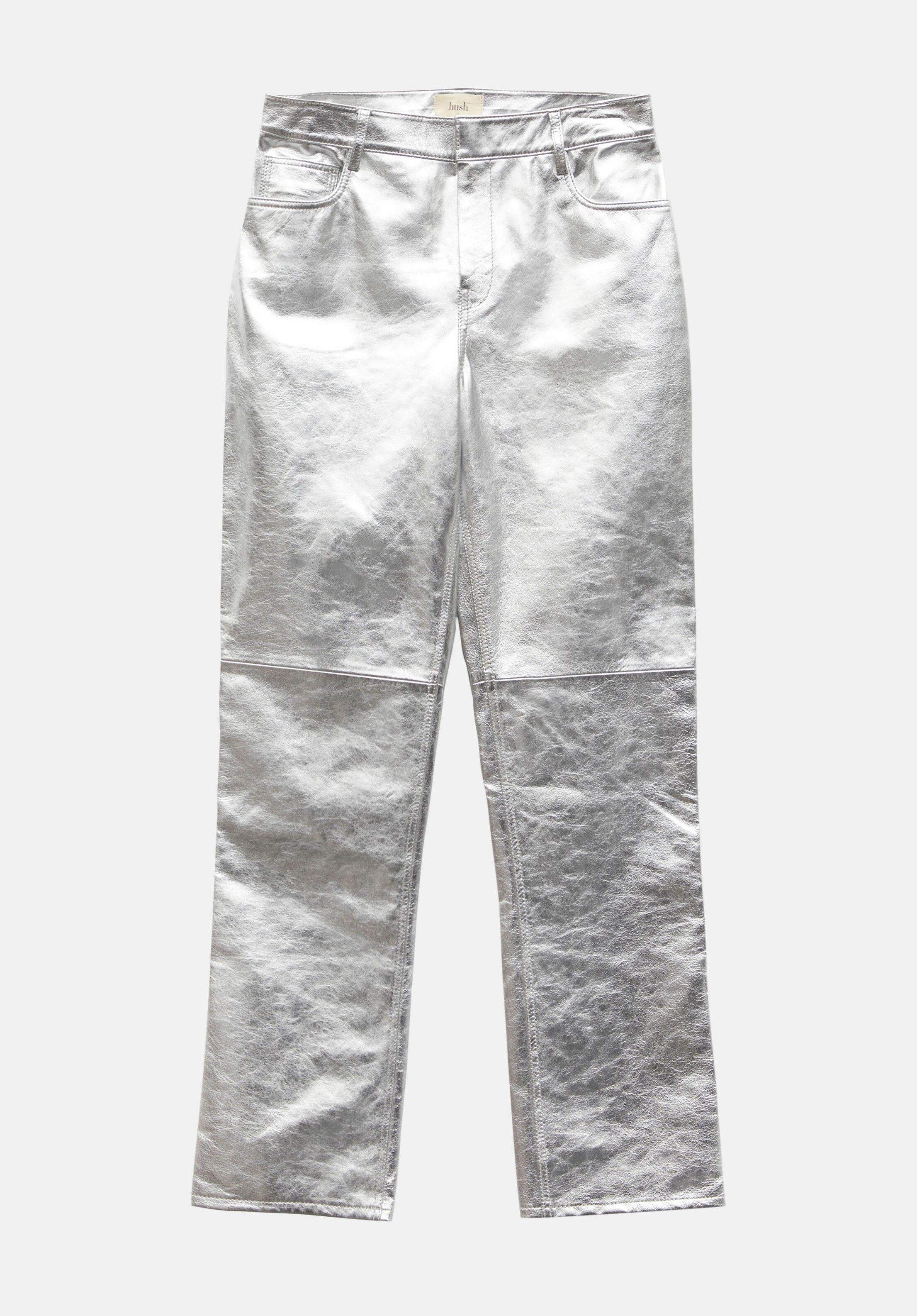 Metallic straight fit trousers | GATE