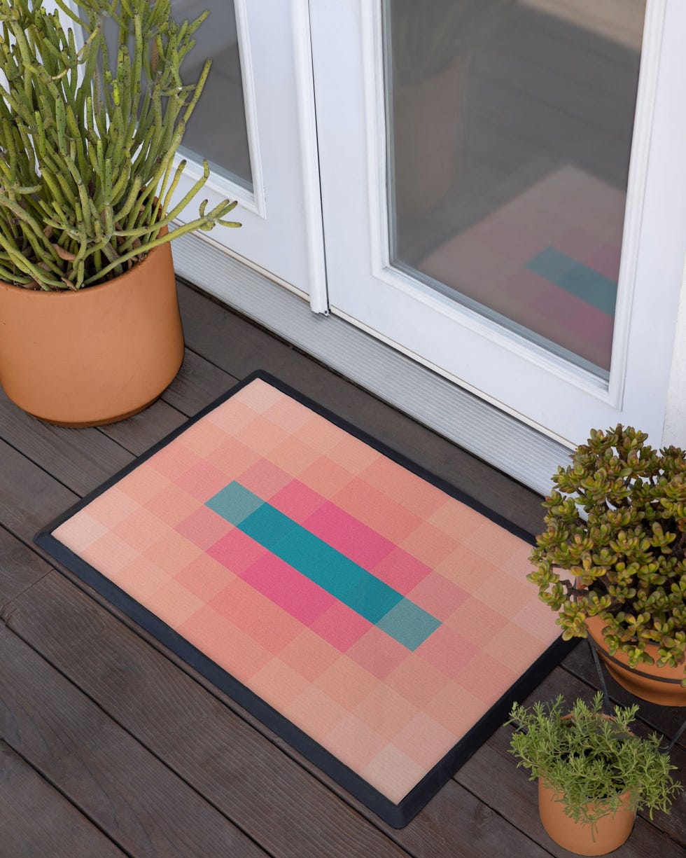 Pantone Peach Fuzz Pop Prism Doormat