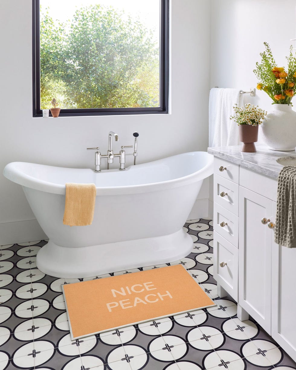 Pantone Peach Fuzz Nice Peach Bath Mat