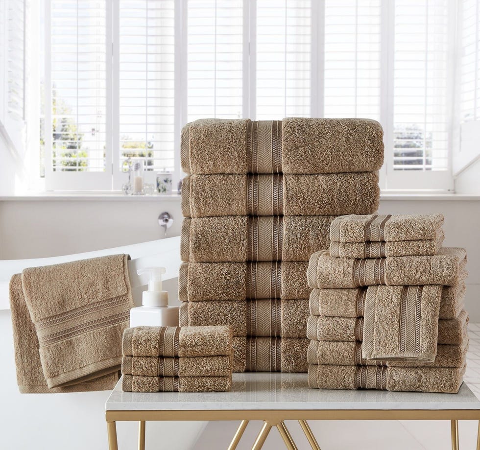 Spirit Linen 18 Piece 100% Cotton Towel Set