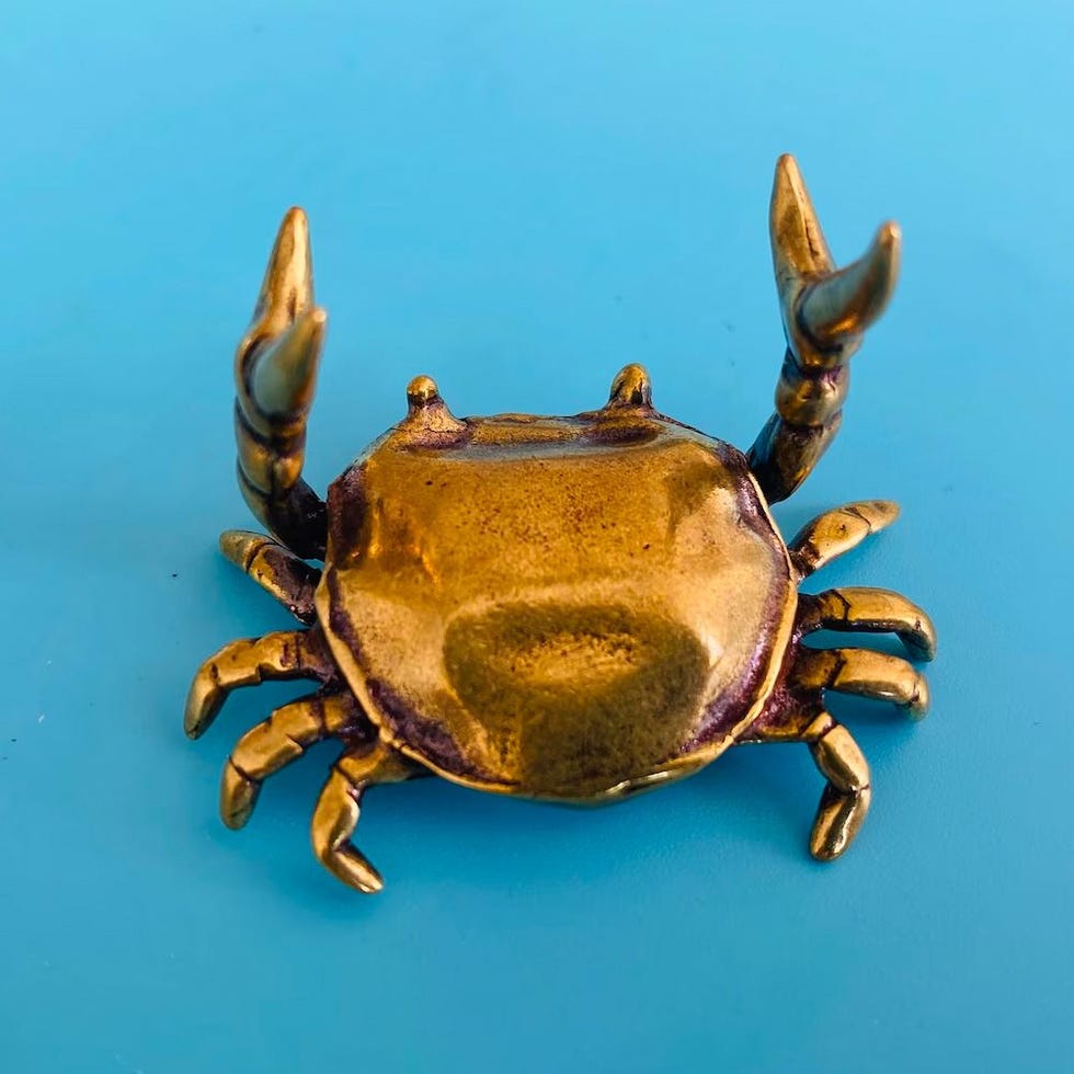 Brass Crab Pen Holder 