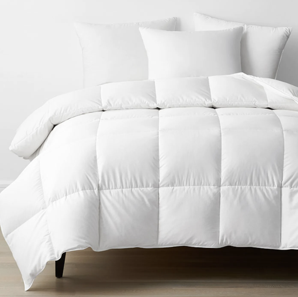  All-Season Premium 100% Cotton Fabric 1 Piece Pinch Pleated  Design Comforter Oversized Queen Size Duvet Insert