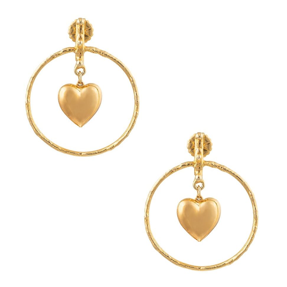 Boucles D’oreille Loved 22k Gold-Plated Hoop Earrings