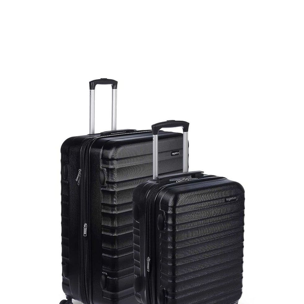 Basics 3 Piece Hardside Spinner Travel Luggage Suitcase Set - Black  : : Clothing, Shoes & Accessories