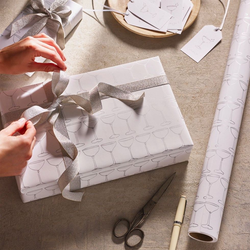 The White Company Champagne Coupe Wrapping Paper