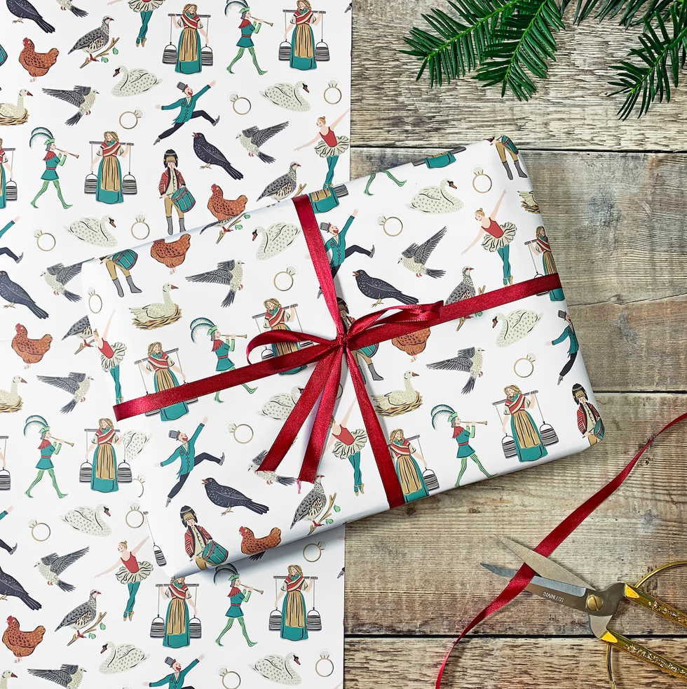BBIllustration 12 Days of Christmas Wrapping Paper