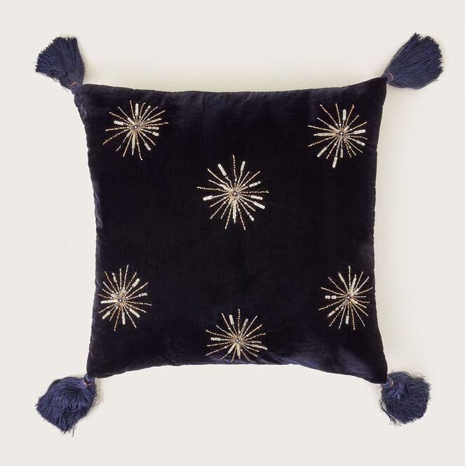Monsoon Star Embroidered Cushion