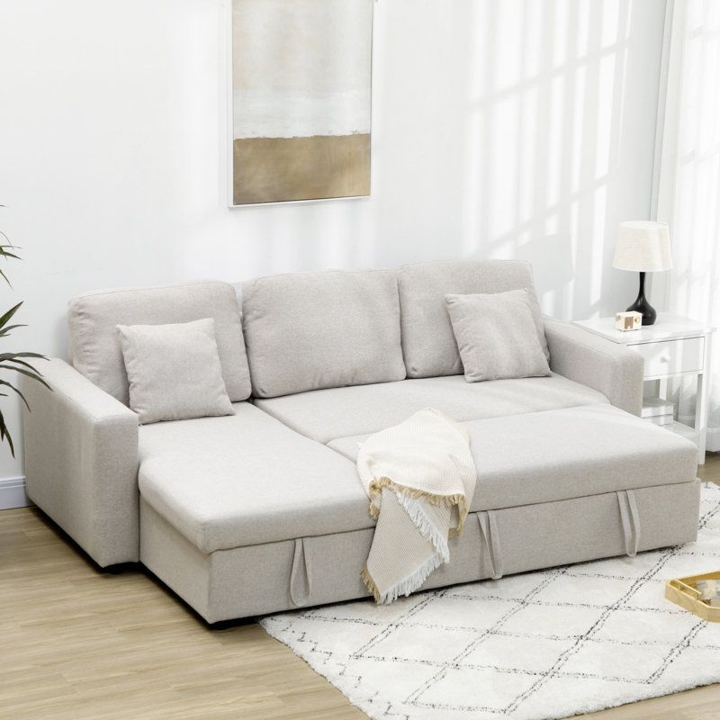 White sectional deals sleeper sofa