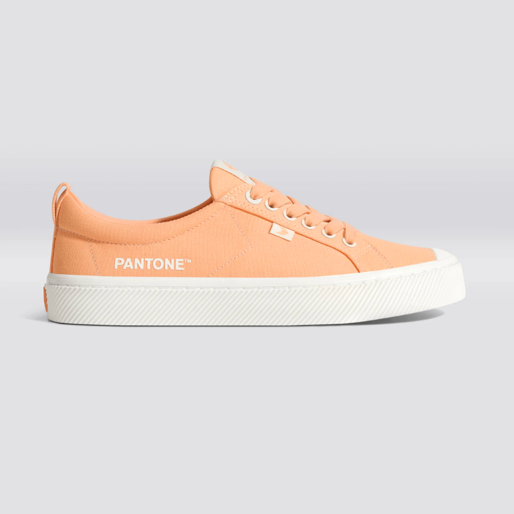 Peach Fuzz Canvas Sneakers