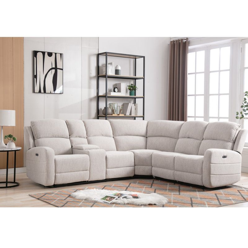 Ashley power deals reclining sectional