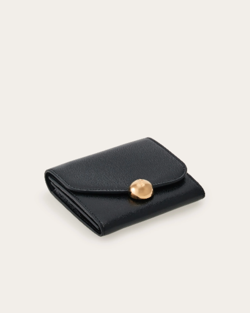 Asymmetrical Flap Compact Wallet