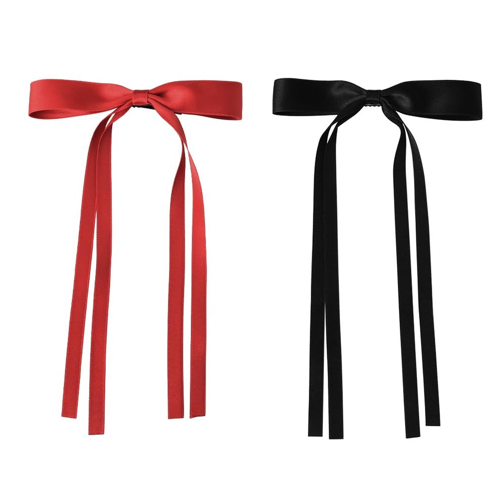 Lazos cinta pelo rojo y negro 