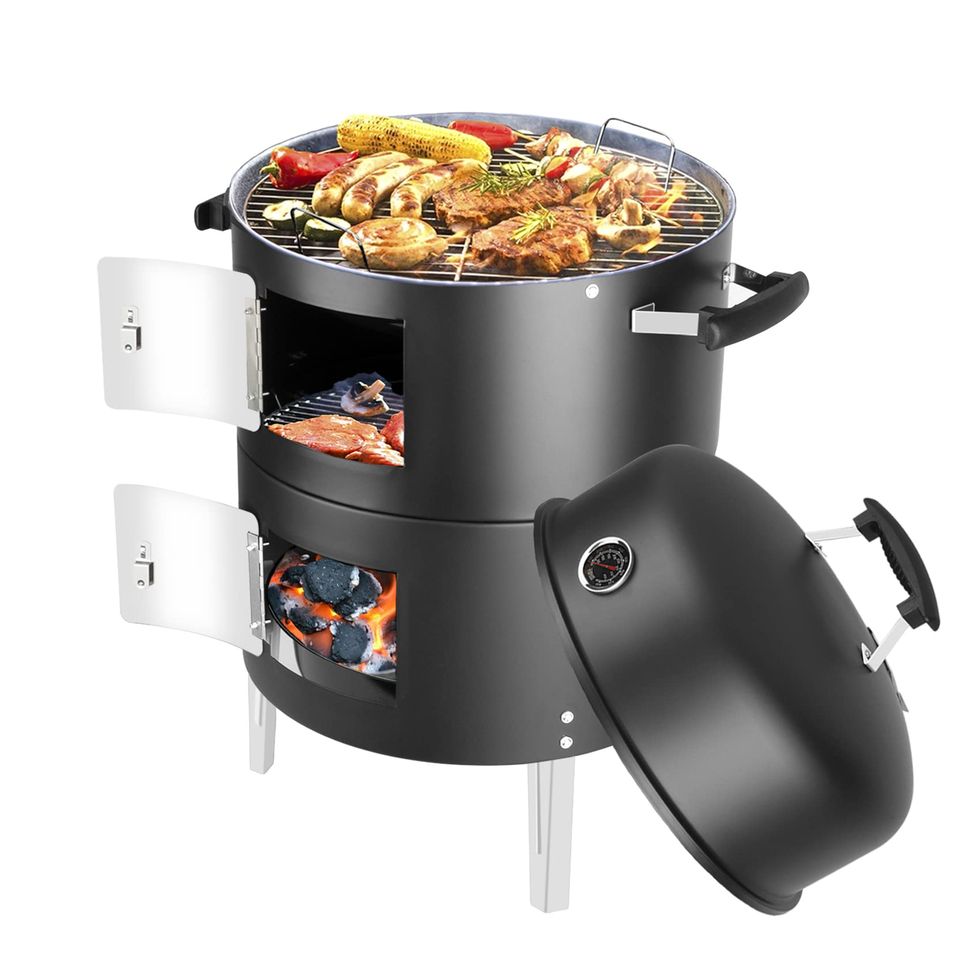 Portable Charcoal BBQ Grill and Smoker 