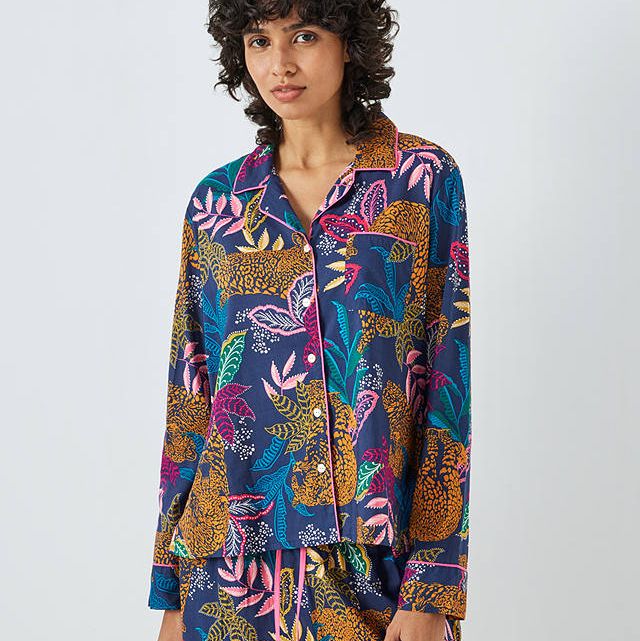 Midnight Leopard Pyjama Shirt