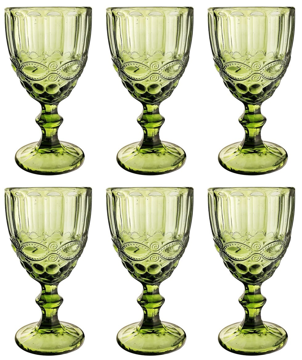 6 copas de vino vintage
