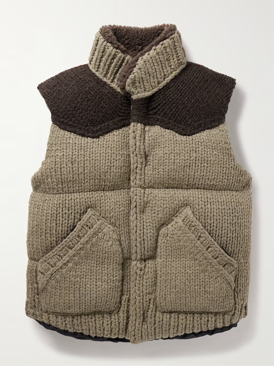 Quilted Padded Wool Gilet
