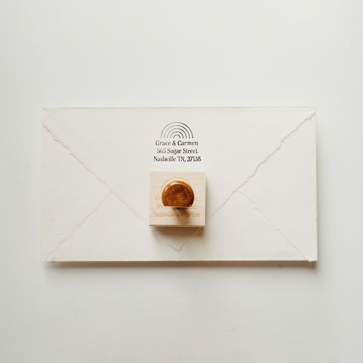 Rainbow Address Stamp