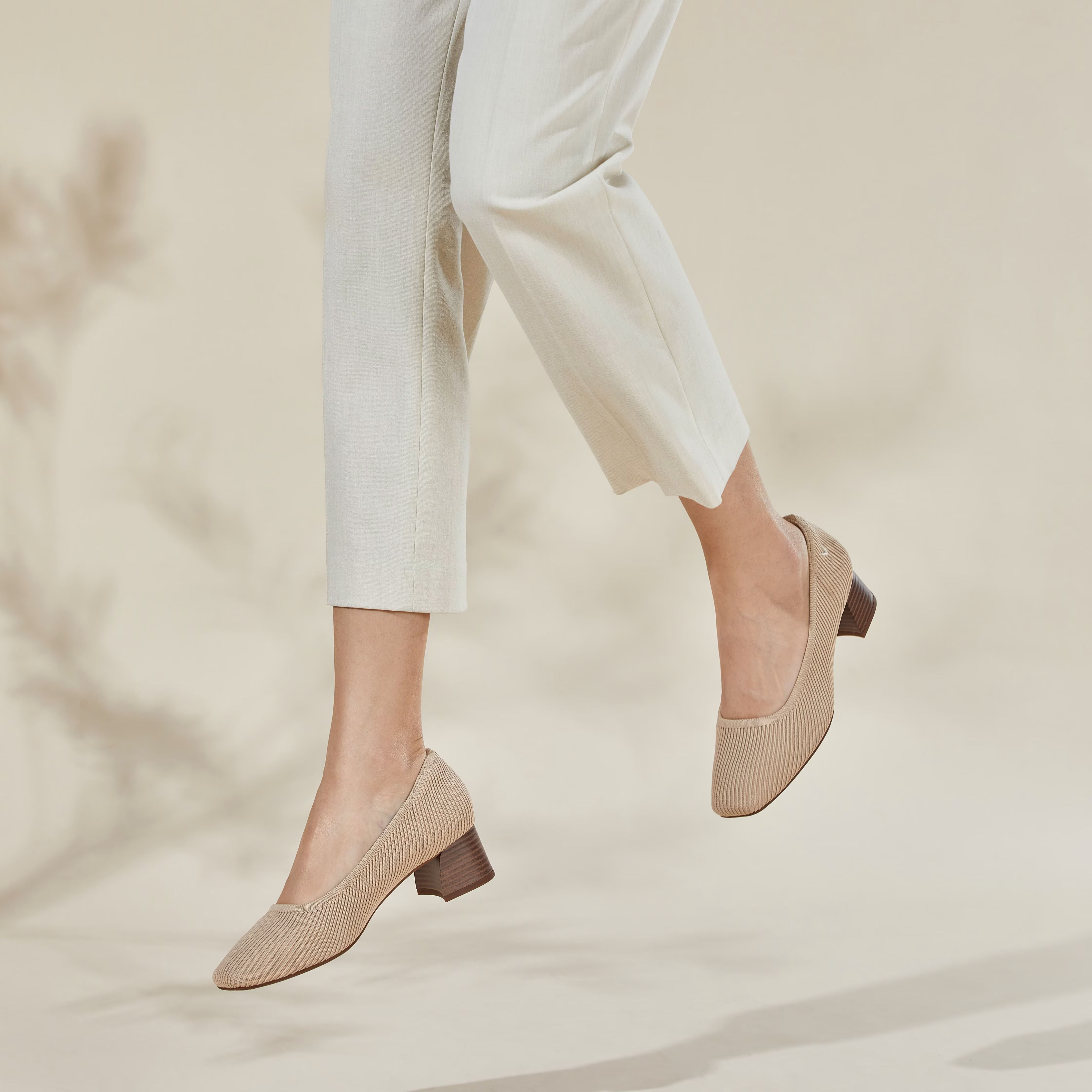 Nude block heels online wide