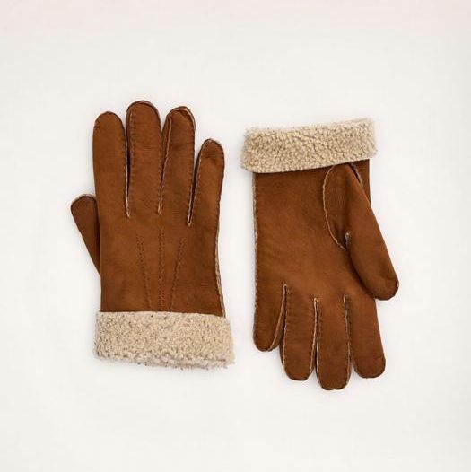 Nubuck Shearling Gloves
