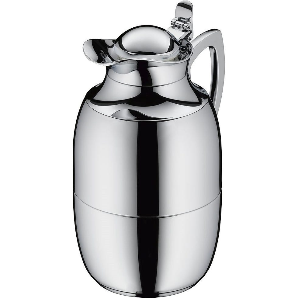 Alfi Juwel Glass Vacuum Chrome Plated Brass Thermal Carafe 