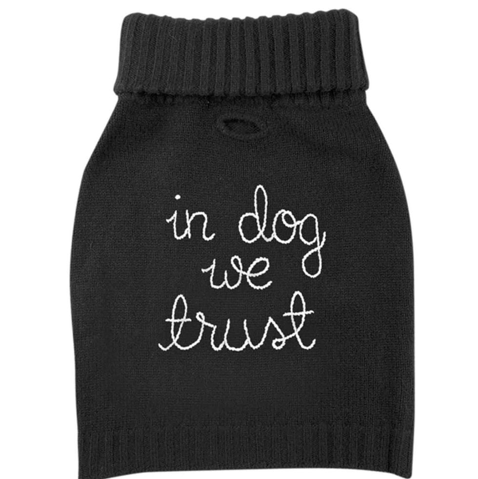 "in dog we trust" Dog Sweater