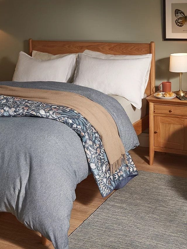 Euan Stripe Brushed Cotton Double Duvet Cover