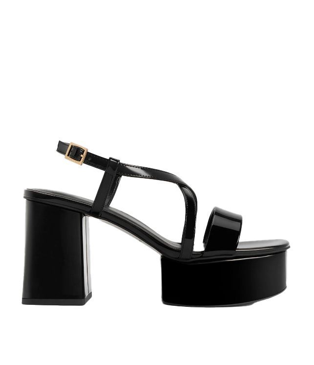 HERMES Black Leather Strappy Crisscross Platform Heels Sandals Ankle Tie 36  READ | eBay
